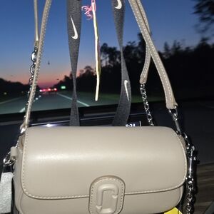 Marc Jacobs Beige Crossbody Bag with Chain Strap